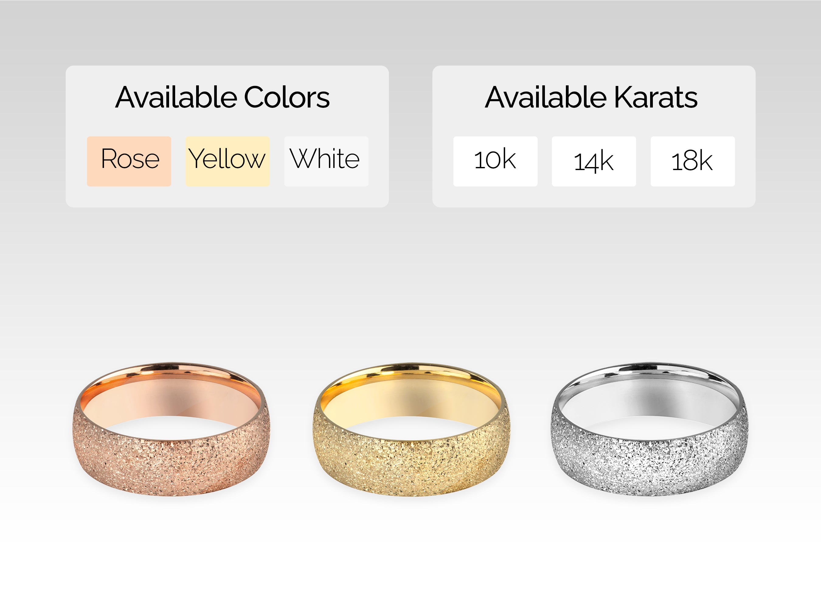 White, Rose, Yellow, 14k Gold, 10k Gold, 18k Gold