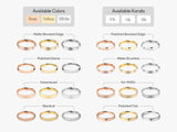 HTR5, Available Color, Karat and Finish Options of Wedding Bands at Eternate