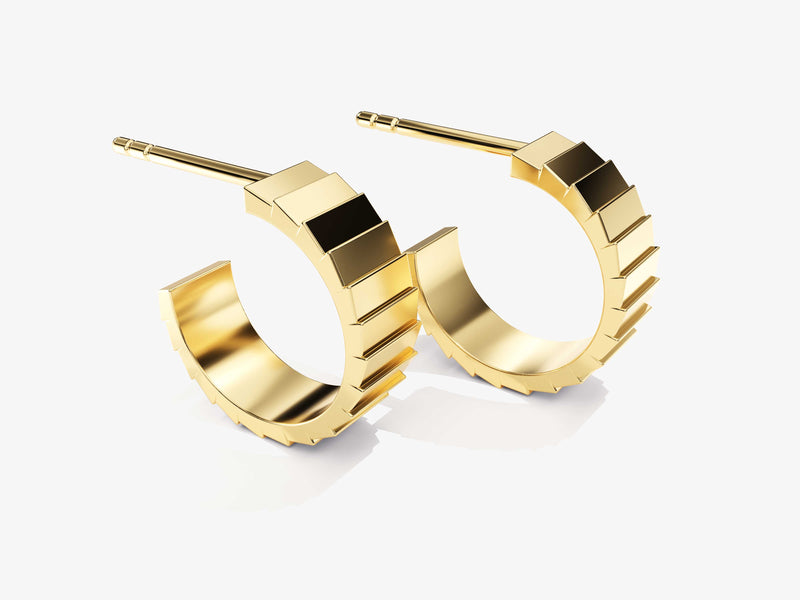 14k Gold, Yellow, White, Rose, Light 14k Gold Infinity Huggie Earrings for women 