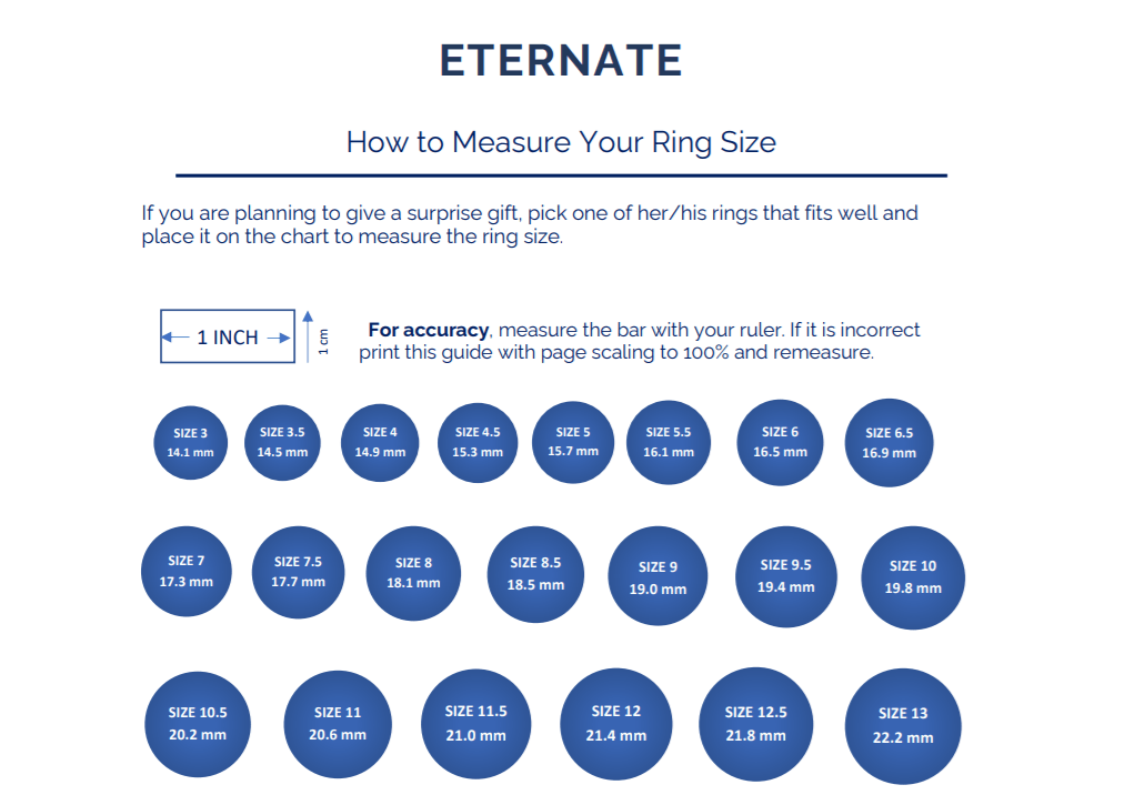 Ring Size Conversion Chart 